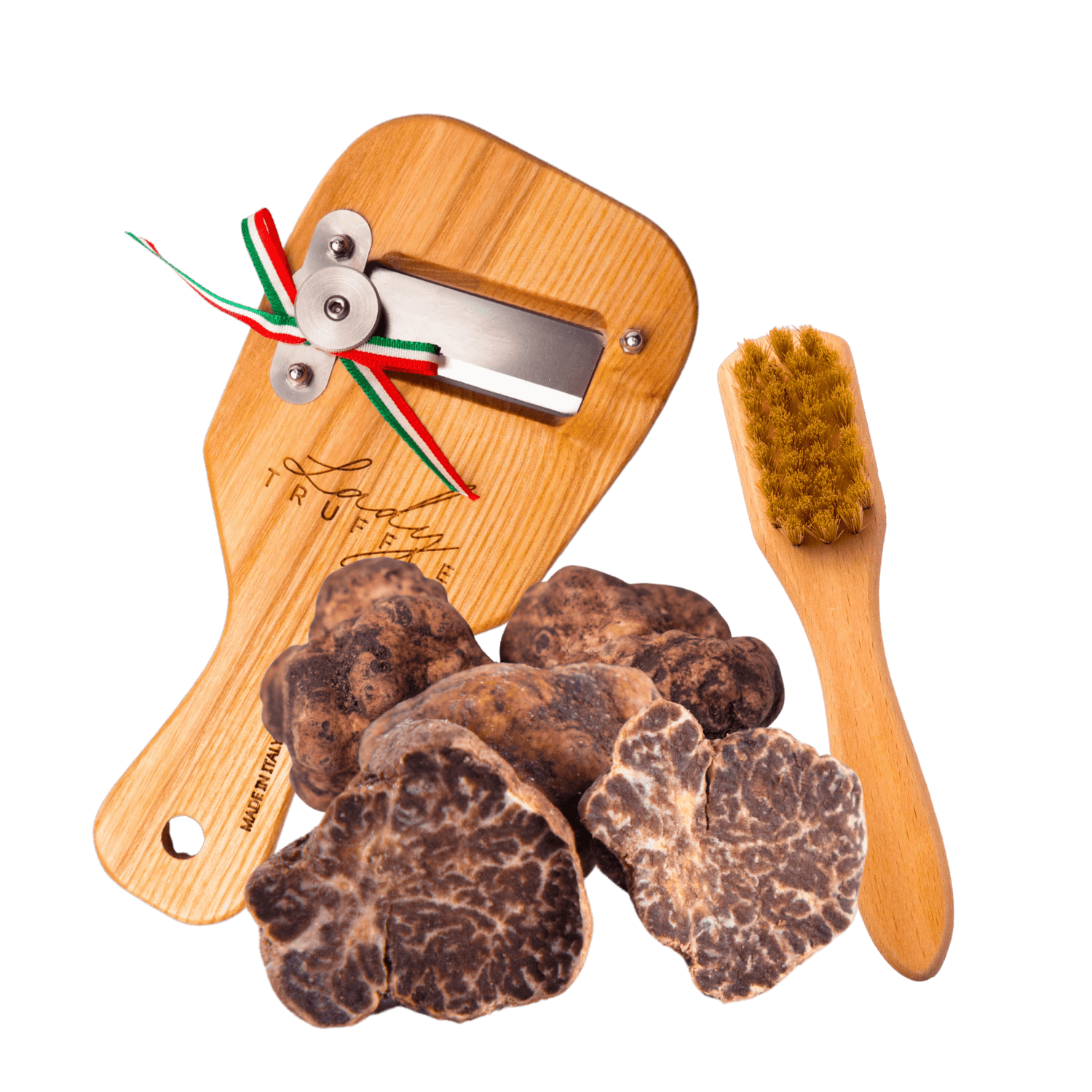 KIT Start Pack - Affetta tartufi + Spazzola morbida + Tartufo Bianchetto
